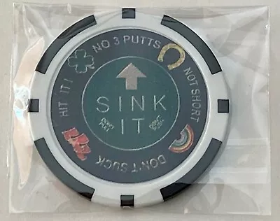 Sink It  - Magnetic Clay Poker Chip - Golf Ball Marker • $5.95