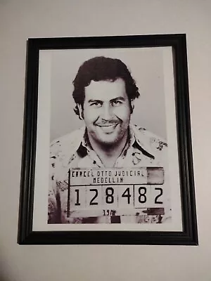 Pablo Escobar Mug Shot 8x10 Gloss Photo Print With Glass Frame Cartel Columbia  • $23