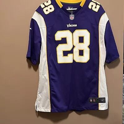 Adrian Peterson #28 Reebok Premeir Stitched Minnesota Viking Size XL Jersey • $15.85