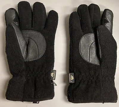 Mens Manzella Polartec Fleece & Leather Gloves Size Large Very Good Condition • $9.09