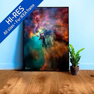 Lagoon Nebula M8 NGC 6523 NASA Hubble Space Telescope — Space Poster • $19