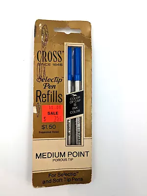 New Vintage Cross Refills Selectip Pen Blue Ink Medium Point 3B NOS • $13