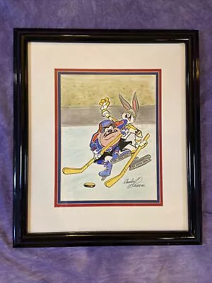 Bugs Bunny & Taz Original Pen & Watercolor Signed By Charles McKimson Framed • $399.99