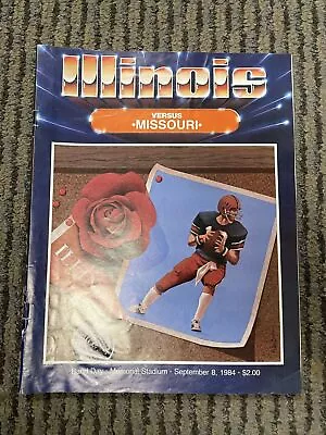 1984 Illinois Vs Missouri Football Program Illini Tigers Vintage • $34