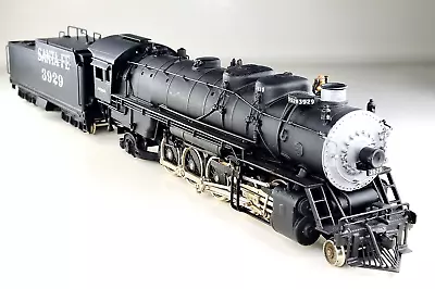 UNITED HO Scale Brass AT&SF SANTA FE 2-10-2 & Tender C/P #3929 O.B. V.G. • $275