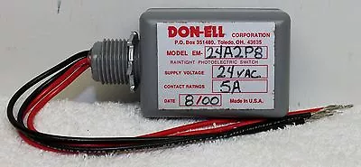 DON-ELL EM-24A2 EM-24A2P8 Raintight Photoelectric Switch 24 VAC 5A **NEW** • $67.95