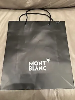 Montblanc Black Shopping Bag Empty Large Bag Size 14 X12.5 X5  • $8