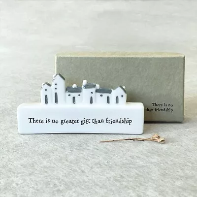 East Of India Porcelain Mini Box Scene -There Is No Greater Gift Than Friendship • £12.99