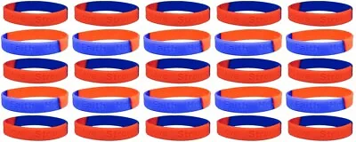 25 - Red & Blue Awareness Medical Grade Silicone Bracelets • $21