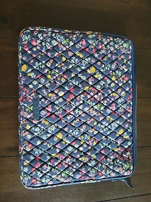 Vera Bradley Laptop Sleeve Navy Floral 14  X 11  Computer Tablet Bag Case  • $18