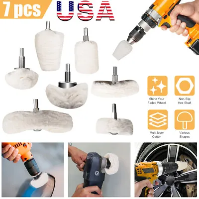 Cotton Metal Aluminum Polishing Wheel Kit For Drill Die Grinder Car Buffing Pads • $13.85