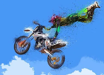 $14.99 • Buy Motocross Dirt Bike Motorcycle HD POSTER   