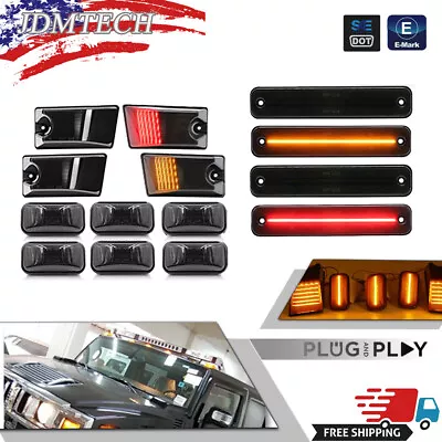 14x Smoked LED Roof Cab Clearance Light Side Marker Lamp For 2003-2009 Hummer H2 • $89.99