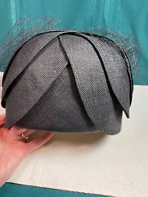 Vintage Hattie Carnegie Original Hat 1950s Black Layered Black Netting Classy • $45