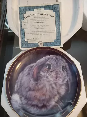 BUNNY TALES Tail Feathers VIVI CRANDALL BRADFORD Plate Brand New. • $20