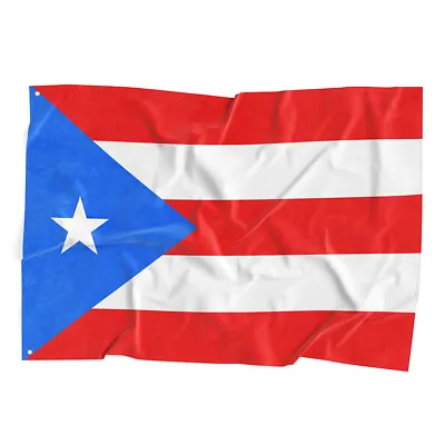 $4.95 • Buy Puerto Rico Flag 3x5 FT National Country Banner Polyester Grommets Puerto Rican