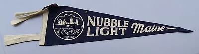 NUBBLE LIGHT MAINE Small 12  Pennant Circa 1950s • $31.50