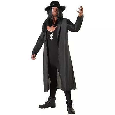 Mens Licensed WWE The Undertaker Wrestler Costume Hat Adult Wrestling Halloween • $45.95