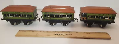 Joy Line Pre-Marx Matched Set Of 3 Passenger Cars W/observation O Gage Train • $89