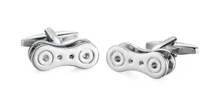 £6.99 • Buy Gift Bag+ Bicycle Chain Link Cuff Links Silver Cufflinks Cycling Cycle Bike CH