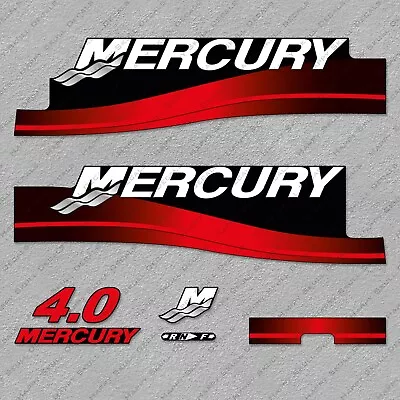 Mercury 4 Hp Two Stroke 2000-2005 Outboard Engine Decals Sticker Reproduction • $40.49