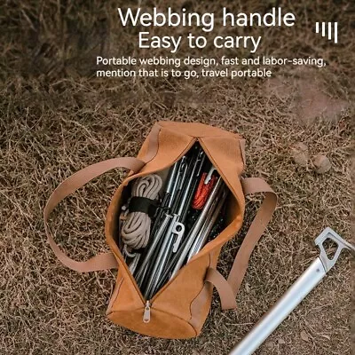 Outdoor Camp Accessories Storage Tool Handheld Bag Ground Tent Cylinder Peg Bag • $22.95