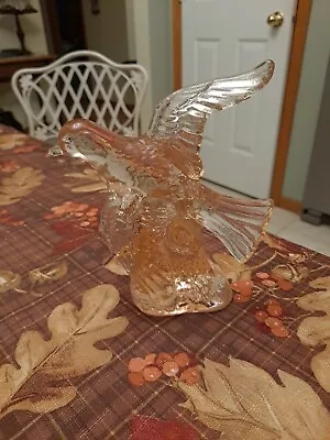 Rare Vintage Mosser Glass 1976-2001 Peach Pink Bird In Flight Figurine #175 • $55