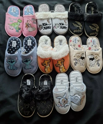 £14.99 • Buy Bnwt Primark Ladies / Girls Character Mule Slip On Slippers - Plastic Sole
