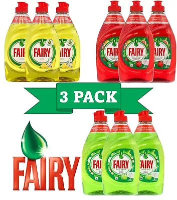 320ML FAIRY ORIGINAL KITCHEN DISH WASHING UP LIQUID CLEAN DETERGENT SOAP 3Pack • £9.99