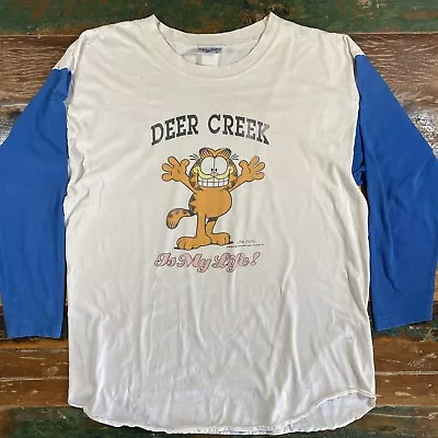 Vintage Garfield Shirt XL Jim Davis Single Stitch 1978 Velva Sheen Made In USA • $49.99