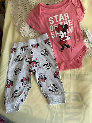 Baby Girl Clothing* Disney Minnie Star Of The Show* 1-Pc+ Pants  3-6 Months NWT • $10.70