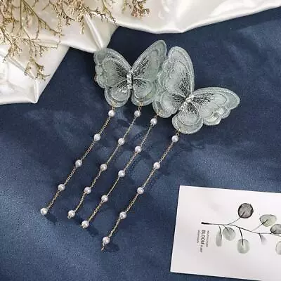 2pcs Butterfly Decor Alligator Hair Clip Barrettes For Women Fashion Styling • $8.99
