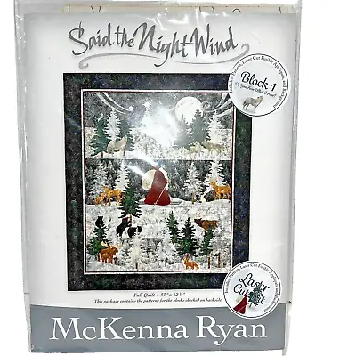 McKenna Ryan Said The Night Wind Pattern No Fabric Winter Scene Holidays Block 1 • $54.99