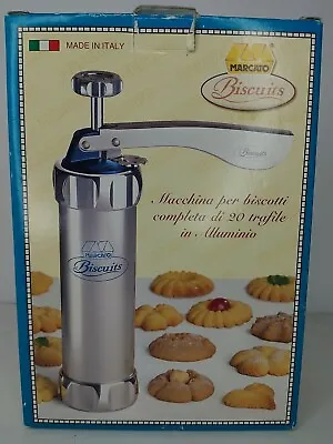 Marcato Biscuits Cookie Press Ratchet Style W/Discs Italy Original Box EUC • $26