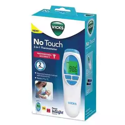 Vicks No Touch 3 In 1 Thermometer Measures Forehead Temperature - New In Box • $9.94