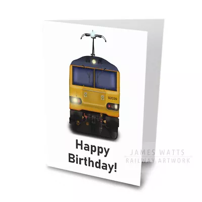 Personalised Class 92 Birthday Card Christmas Enthusiast Mothers Day • £3.89