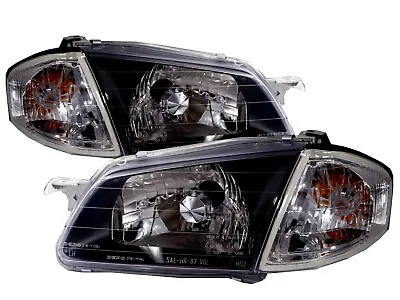Protege BJ 1998-2000 Sedan/Wagon Clear Headlight Headlamp BLACK V1 For MAZDA LH • $428.27