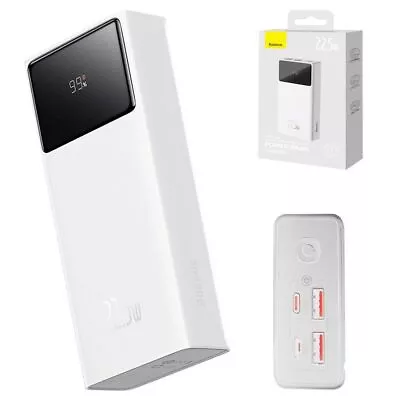 Baseus 20000mAh Power Bank PD 22.5W Fast Charger Lighting Input IPhone Battery • £34.99