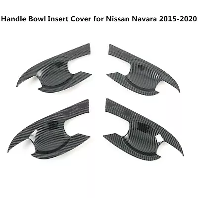 AU Carbon Fiber Handle Bowl Insert Scratch Cover For Nissan Navara 2015 - 2020	 • $27.59