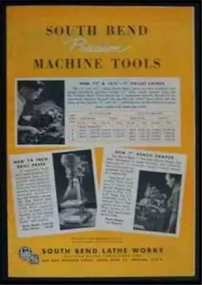 1948 South Bend Machine Tool Catalog Magazine Section • $7.99