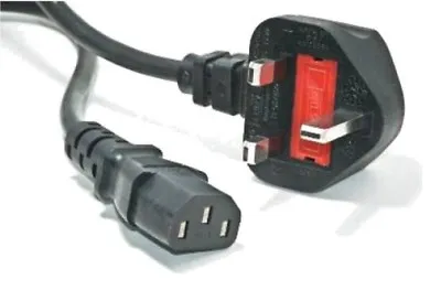 £5.49 • Buy Uk 3pin Kettle Lead 2.5m Mains Computer Power Cable, Pc Monitor Lcd Tv Lead