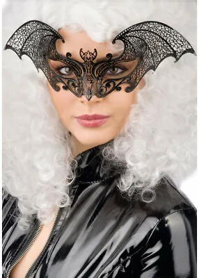 Metal Bat Masquerade Mask Fancy Dress Costume Filigree Accessory Halloween • £13.99