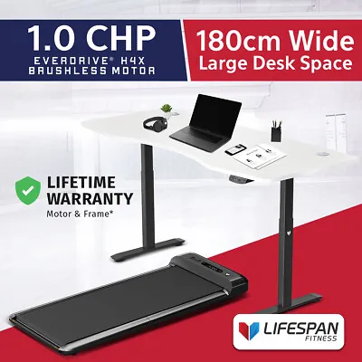 $1649 • Buy Lifespan Fitness WalkingPad M2 +ErgoDesk Auto Height Adjustable Desk White 180cm