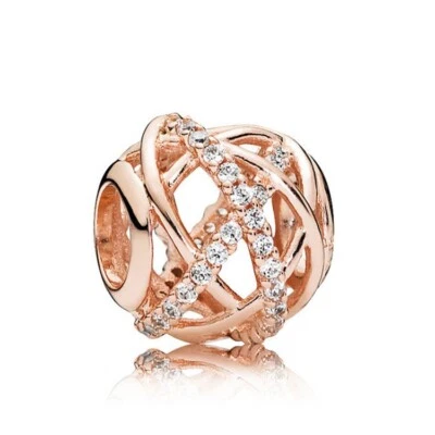 $33.88 • Buy Authentic Pandora Rose Gold ALE R # 781388CZ Galaxy Openwork Crystal Charm New