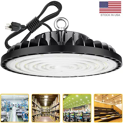 200W LED High Bay Light 6000K UFO HighBay LED Commercial Warehouse Garage Light • $27.99