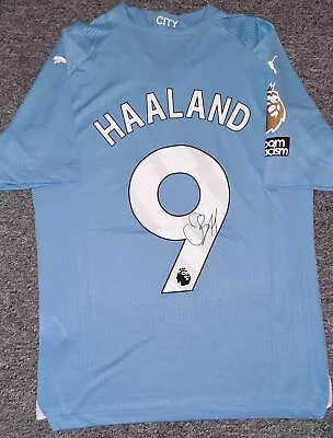 Erling Haaland Hand Signed Manchester City Shirt Players Version With C.O.A • £99.99