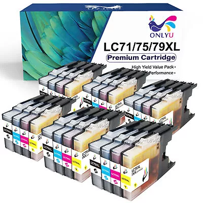 24 High Yield LC-75 LC71 Ink Cartridges For Brother MFC-J430w MFC-J835W J825DW • $24.59