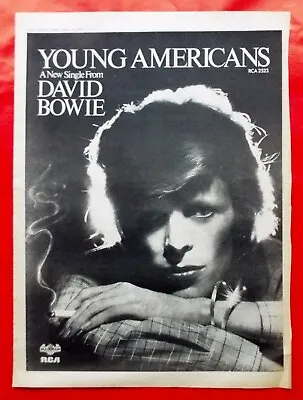 David Bowie Young Americans Poster Advert Melody Maker Magazine 1975 • £14.99