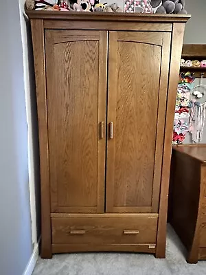 Mamas And Papas Ocean Range Solid Oak Wardrobe With Single Drawer  • £80