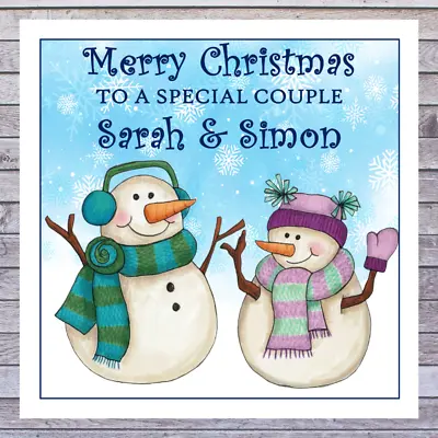 Z. PERSONALISED CHRISTMAS CARDS Special Friend Couple Family Any Relationship • £3